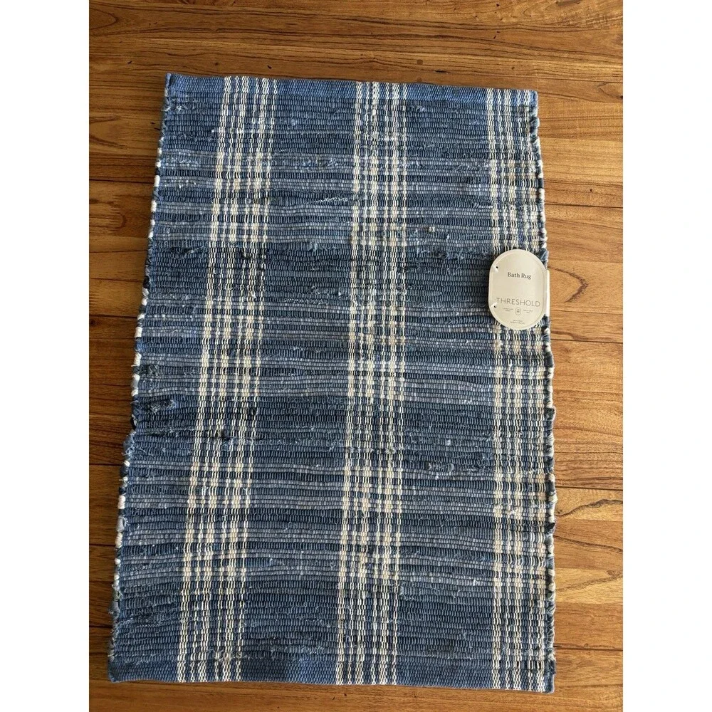Threshold Americana Denim Plaid Bath Rug 20